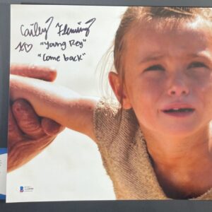 Cailey Fleming Signed Star Wars Force Awakens Young Rey 11x14 Photo B BAS COA