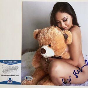 Caya Hefner Signed 8x10 Photo Autograph Hot Sexy Playboy Model Beckett BAS COA