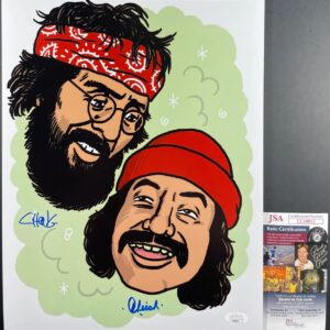 Cheech & Chong Dual Signed Up In Smoke 11x14 Photo H Autographed JSA COA