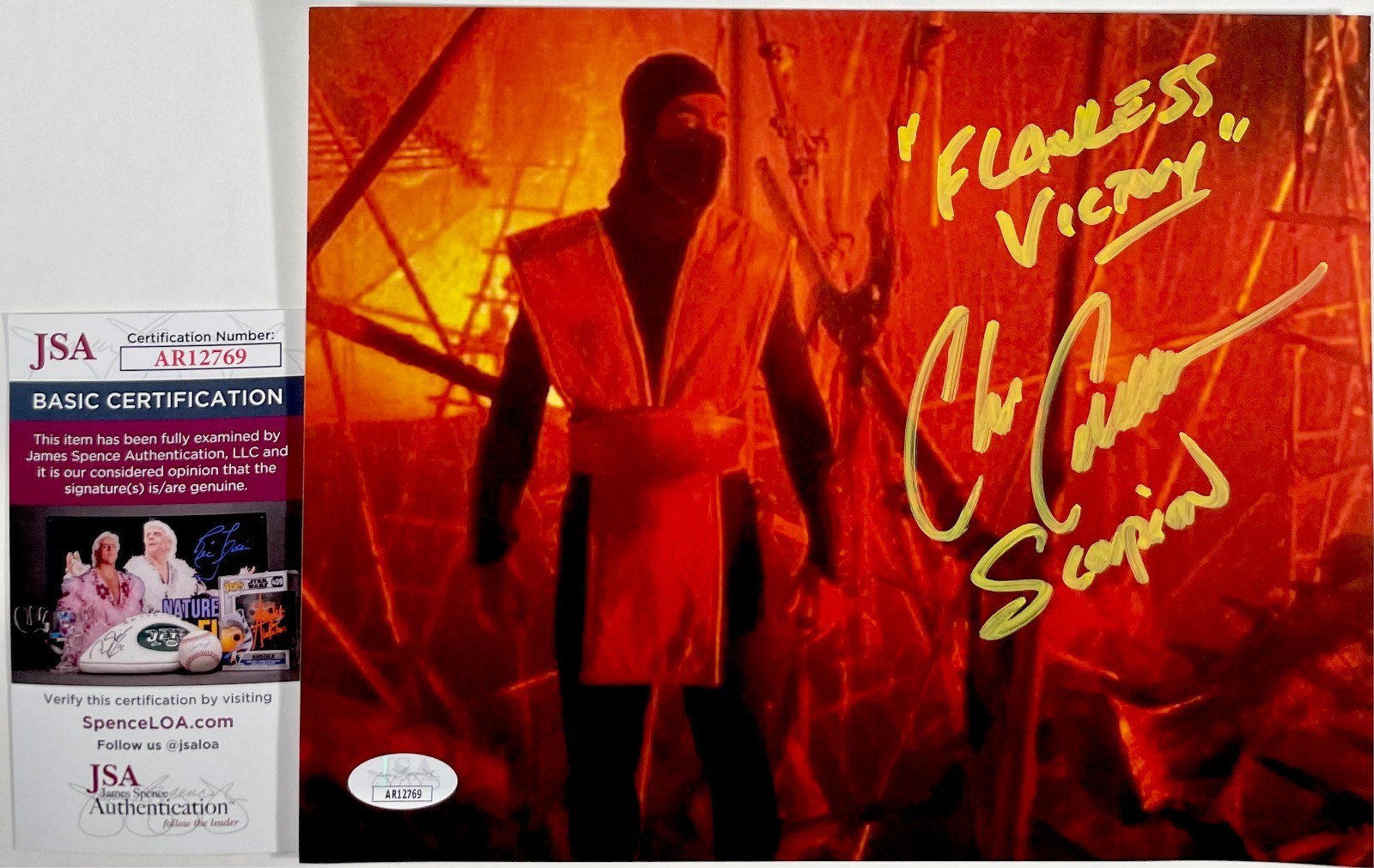 Chris Casamassa Signed Mortal Kombat Scorpion 8x10 Photo Authentic Auto JSA COA