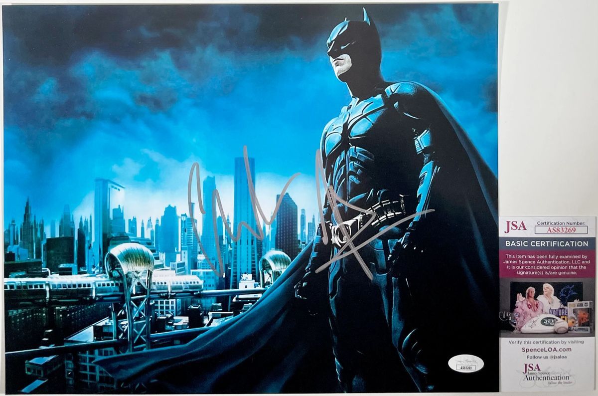 Christian Bale Signed The Dark Knight 11x14 Photo G Autograph Batman JSA COA