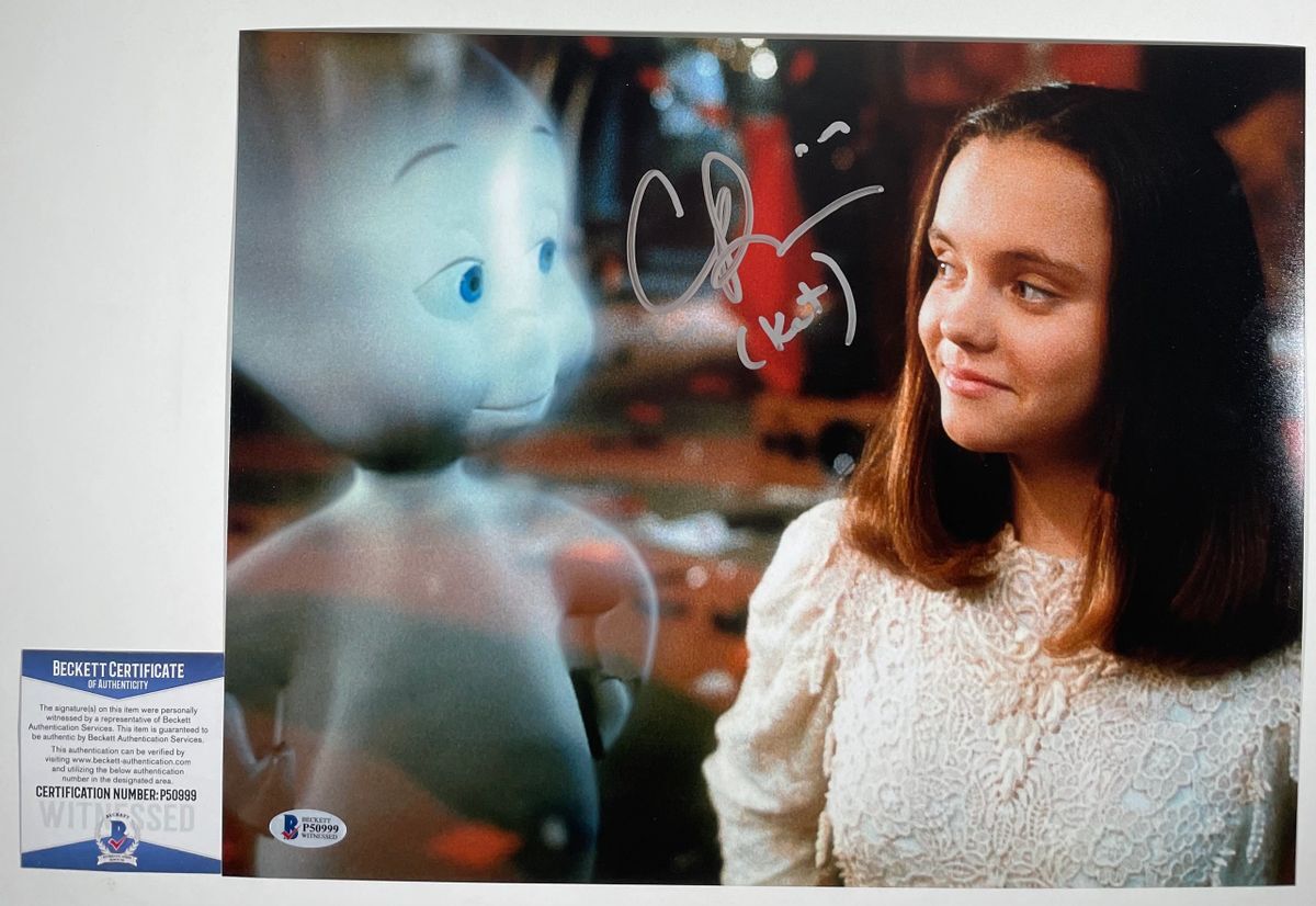 Christina Ricci Signed Casper 11x14 Photo Autograph Inscribed Kat BAS COA