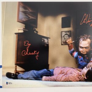 Ed Gale & Alex Vincent Signed Child's Play 11x14 Photo Autograph Chucky BAS COA