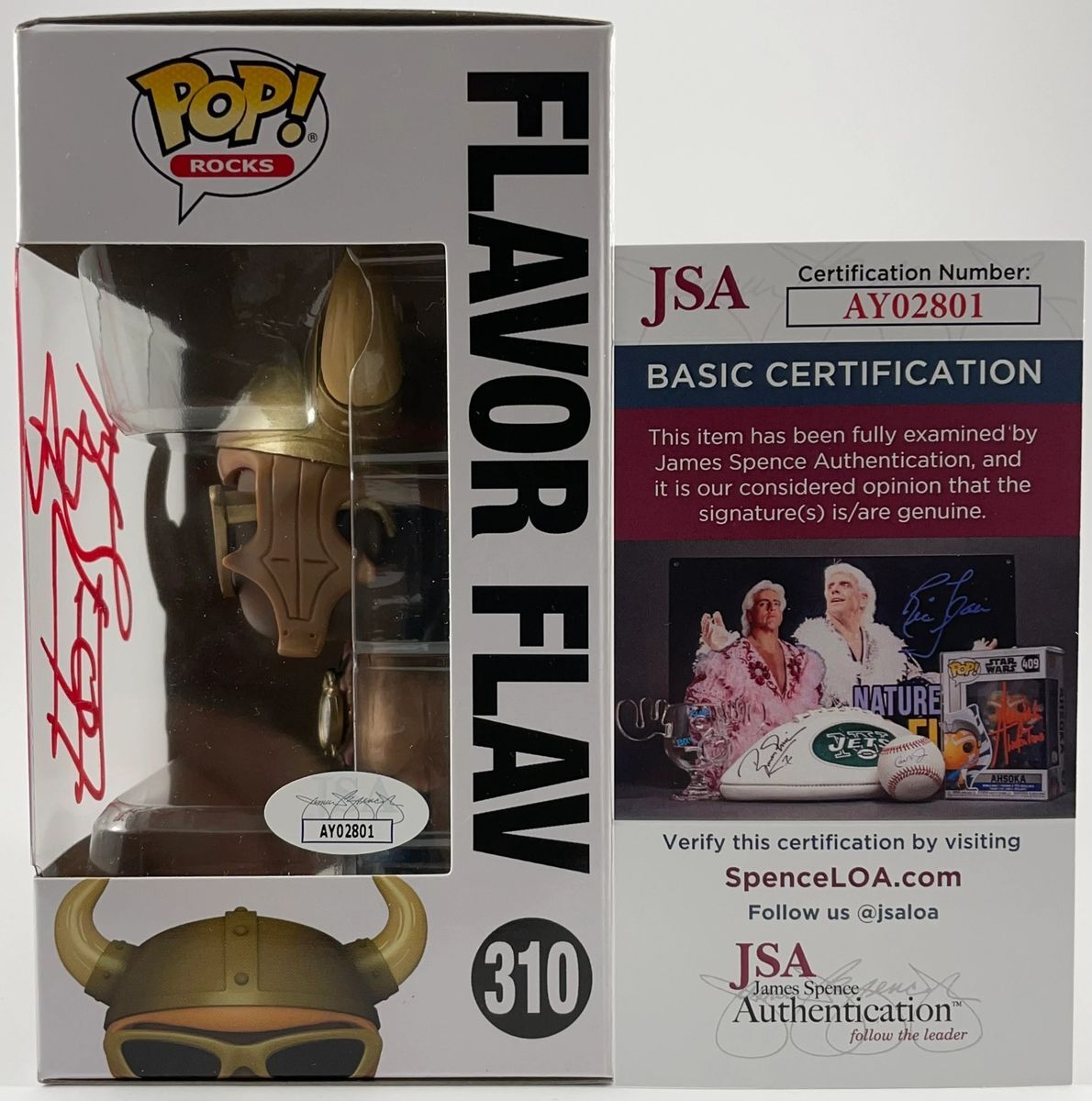 Flavor Flav Signed Funko POP! Vinyl #310 A Autograph Public Enemy JSA COA - Image 2