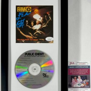 Flavor Flav Signed Public Enemy Bum Rush The Show CD Framed Display JSA COA