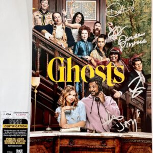 Ghosts S2 Cast Signed By 5 11x17 Poster Utkarsh Ambudkar Danielle Pinnock JSA...