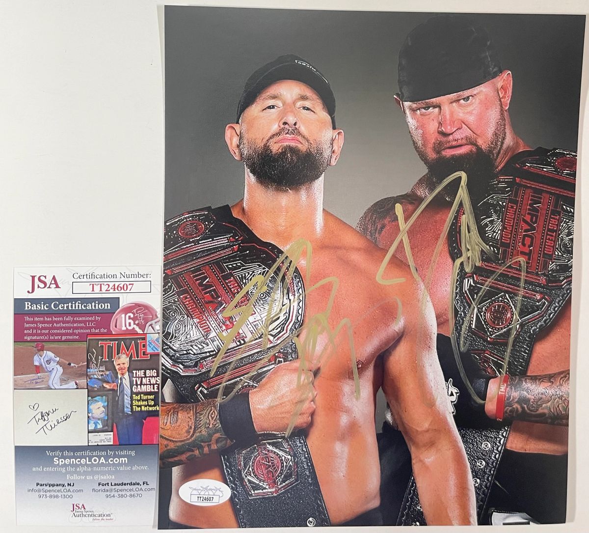 IMPACT Wrestling Luke Gallows & Karl Anderson Signed 8x10 Photo C WWE JSA COA