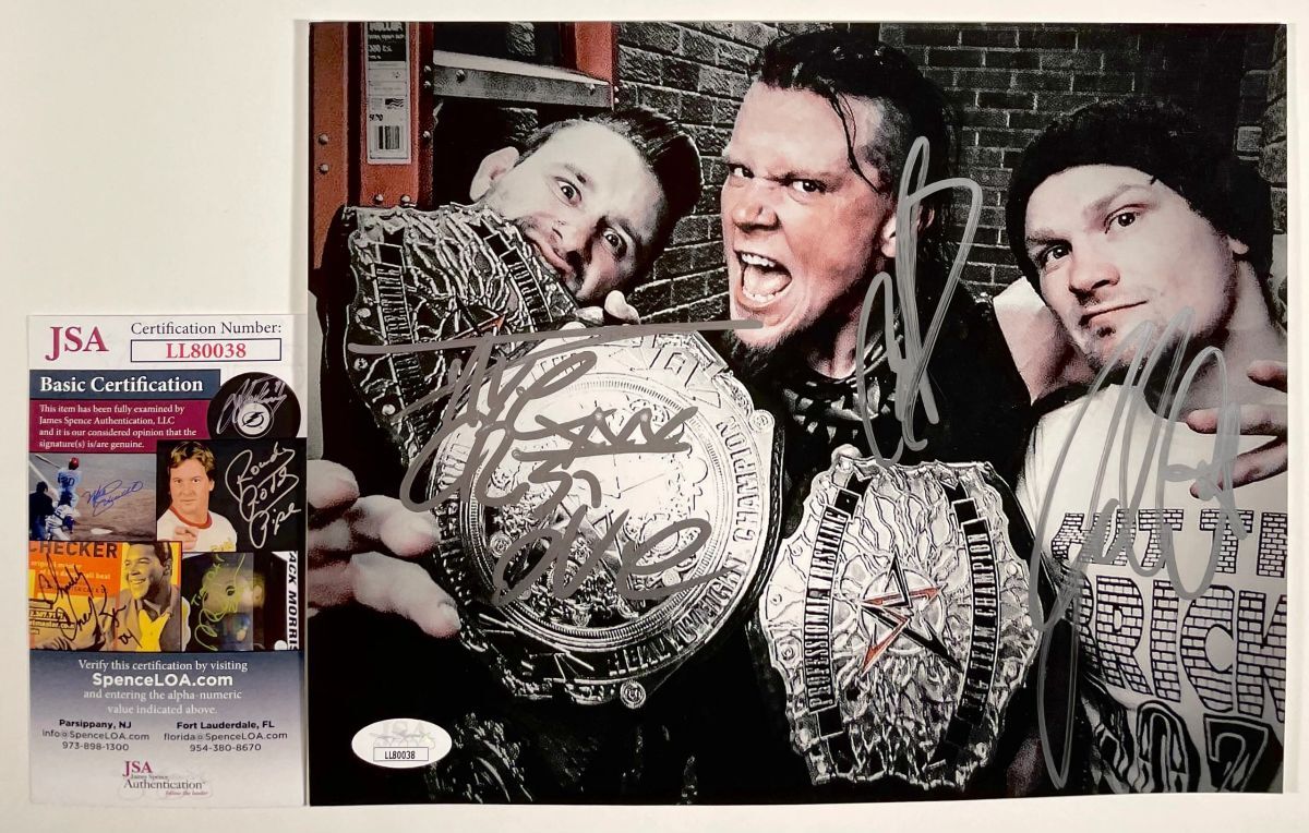 IMPACT Wrestling Sami Callihan OVE Triple Signed 8x10 Photo Autograph JSA COA