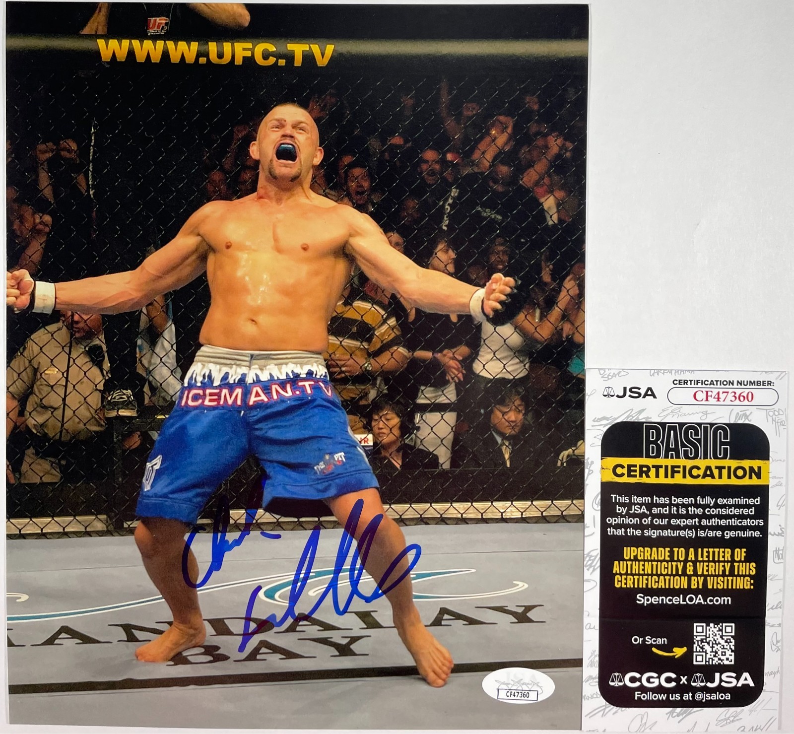 Iceman Chuck Liddell Signed UFC 8x10 Photo Authentic Autograph MMA JSA COA