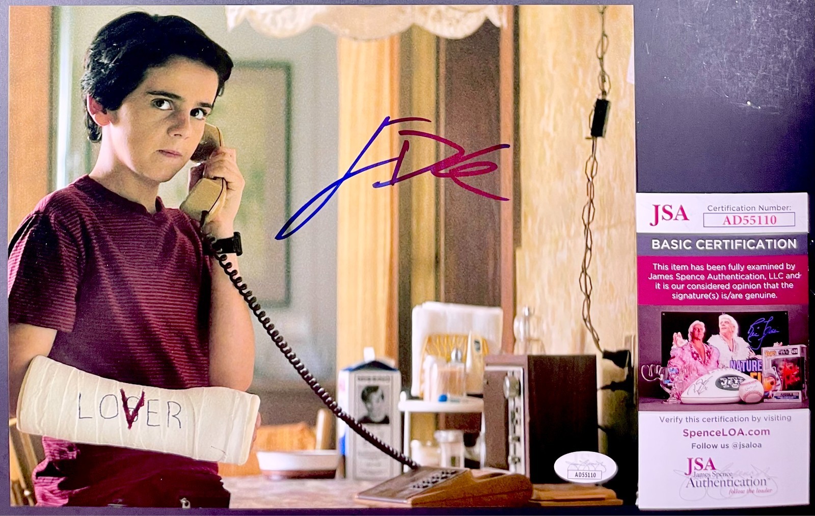 Jack Dylan Grazer Signed IT Eddie Kaspbrak 8x10 Photo Autograph JSA COA