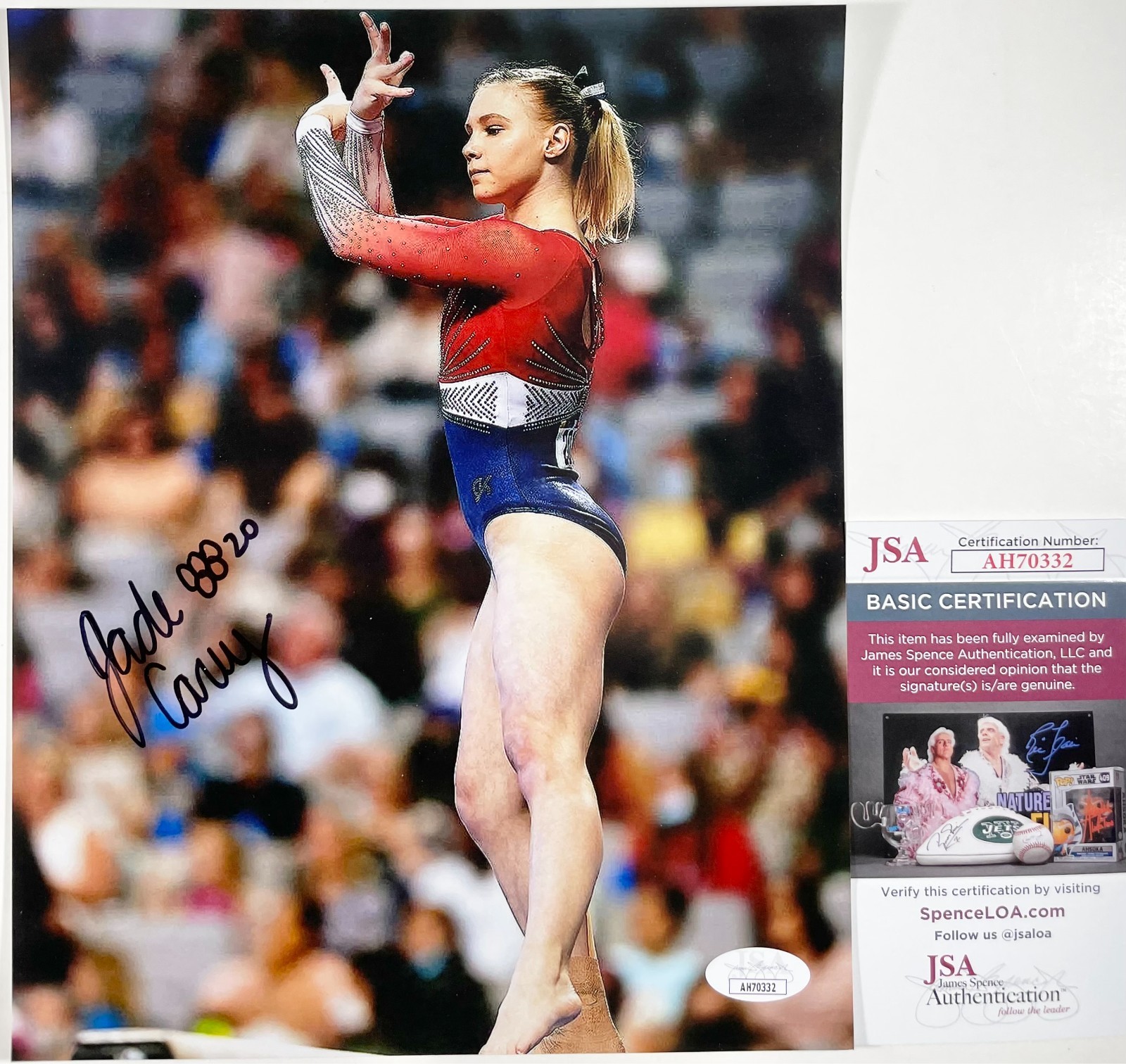 Jade Carey Signed 8x10 Photo Autograph Tokyo Olympics Gold Medal Gymnast JSA COA