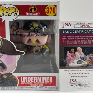 John Ratzenber Signed Disney Pixar Incredibles 2 Underminer Funko POP! JSA COA