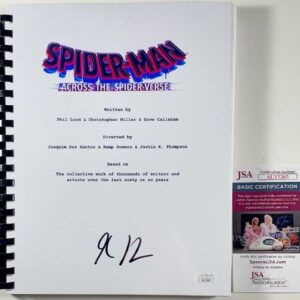Kemp Powers Signed Spider-Man Across The Spider-Verse Movie Script JSA COA