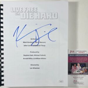 Kevin Smith Signed Live Free Or Die Hard Full Movie Script Autograph JSA COA
