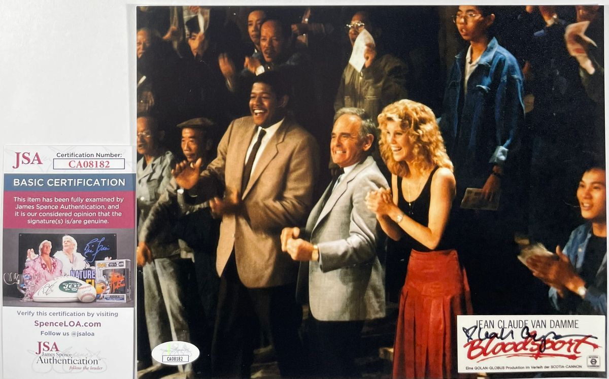 Leah Ayres Signed Bloodsport 8x10 Photo B Authentic Autograph Janice JSA COA