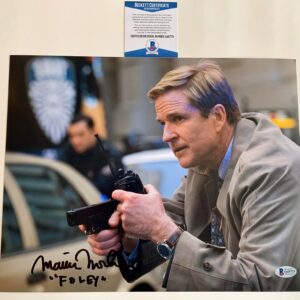 Matthew Modine Signed The Dark Knight Rises Foley 11x14 Photo Autograph BAS COA
