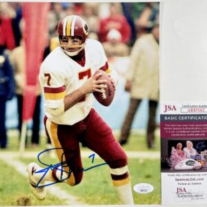 NFL Joe Theismann Signed Washington Redskins 8x10 Photo F Autograph JSA COA