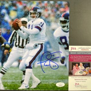 NFL Phil Simms New York Giants Super Bowl XXI MVP Signed 8x10 Photo J JSA COA