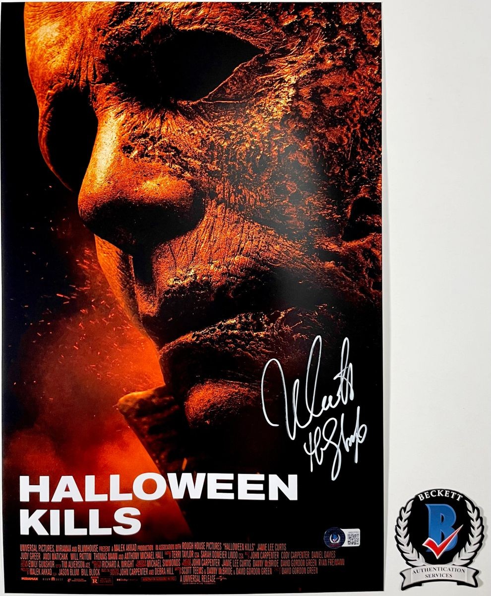 Nick Castle Signed Halloween Kills 11x17 Movie Poster C Michael Myers BAS COA