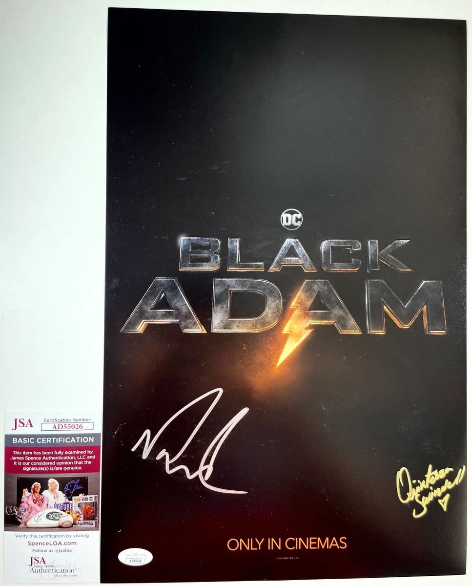 Noah Centineo & Quintessa Swindell Signed DC Black Adam 11x17 Poster A JSA COA