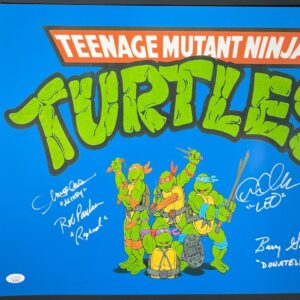 Original 4 Teenage Mutant Ninja Turtles Cast Signed 16x20 Photo C TMNT JSA COA