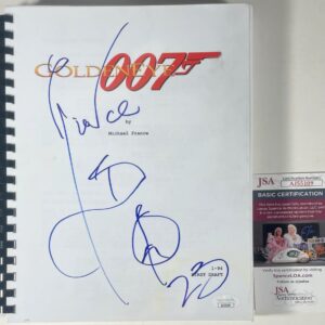Pierce Brosnan Signed James Bond 007 GoldenEye Movie Script Autograph JSA COA