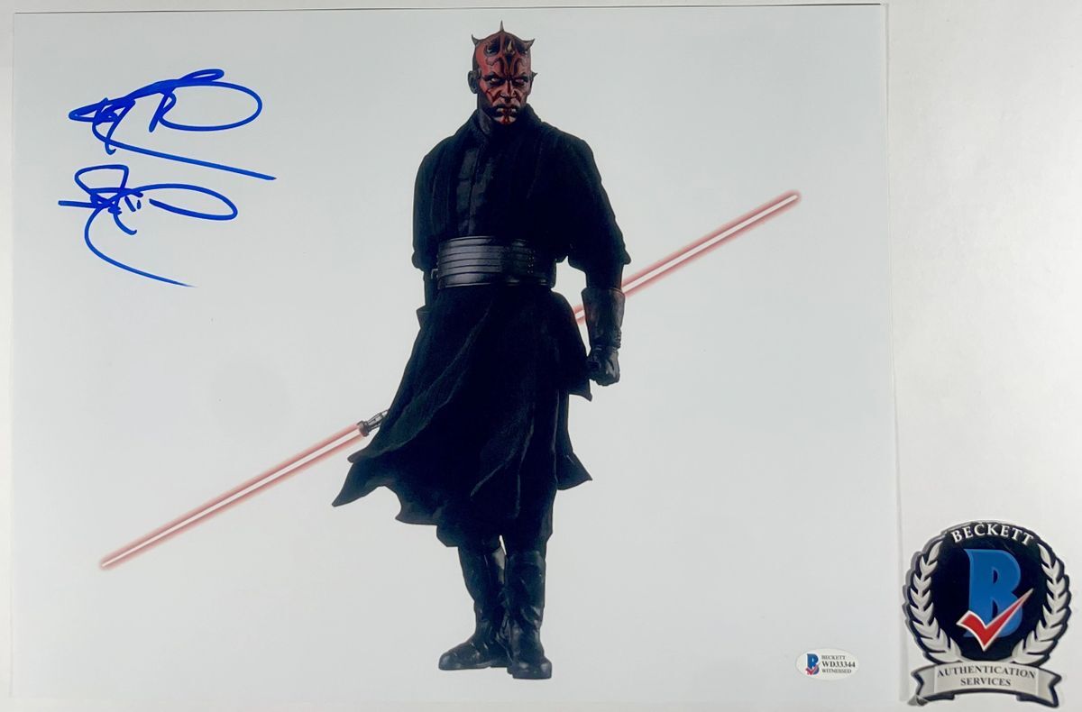 Ray Park Signed Star Wars The Phantom Menace 11x14 Photo D Autograph BAS COA