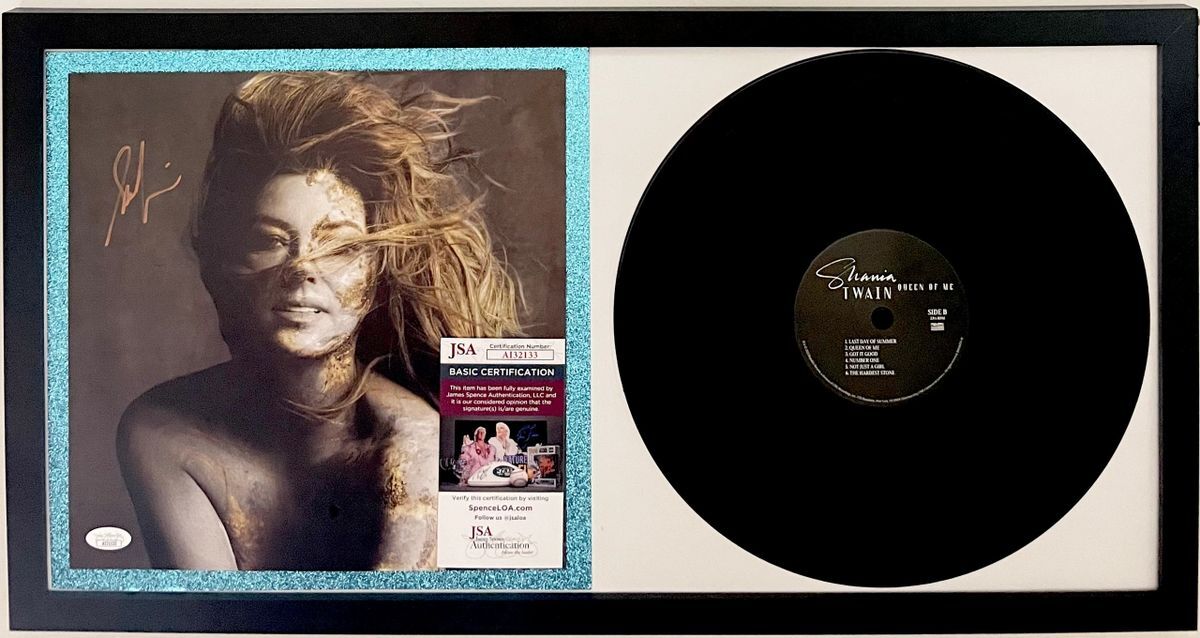 Shania Twain Signed Framed Queen Of Me Vinyl Record Display Autograph JSA COA - Image 2