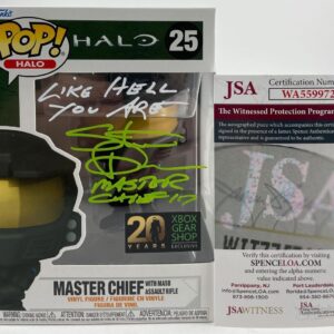 Steve Downes Signed HALO Master Chief XBOX Gear Shop Funko POP #25 JSA COA