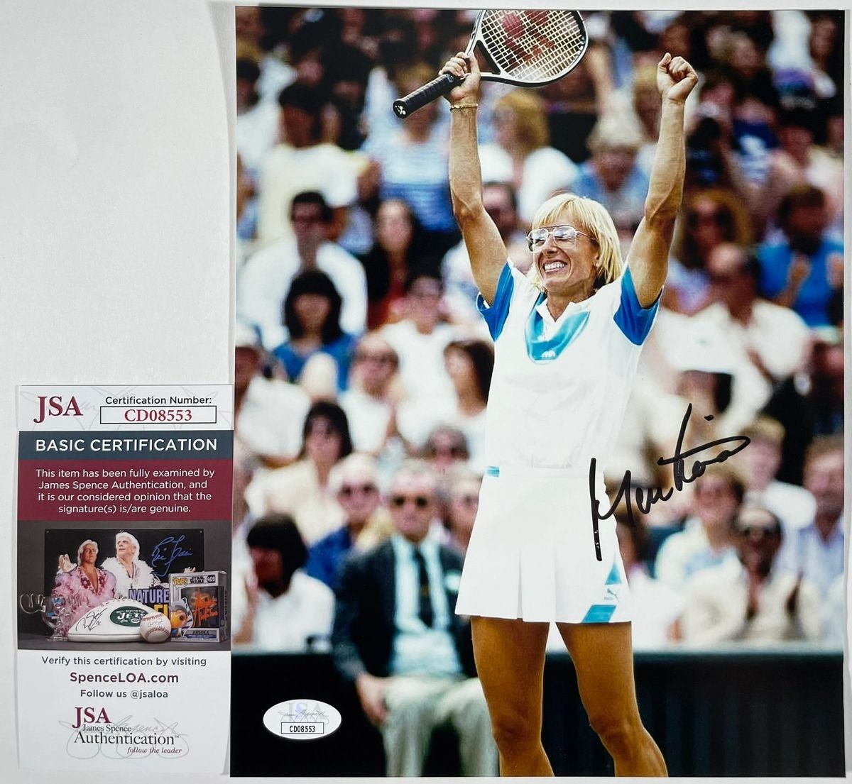 Tennis Martina Navratilova Signed 8x10 Photo C Authentic Autograph JSA COA