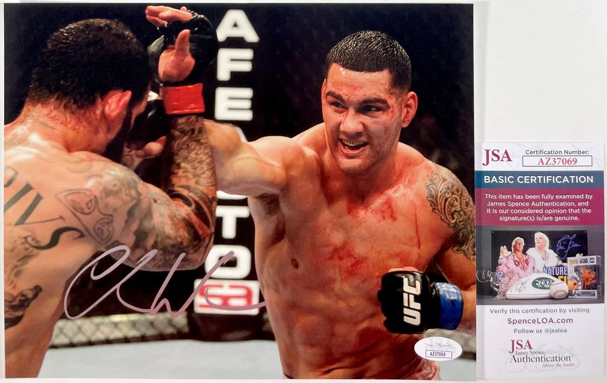 UFC Chris Weidman Signed 8x10 Photo E Autograph Middleweight Fighter JSA COA