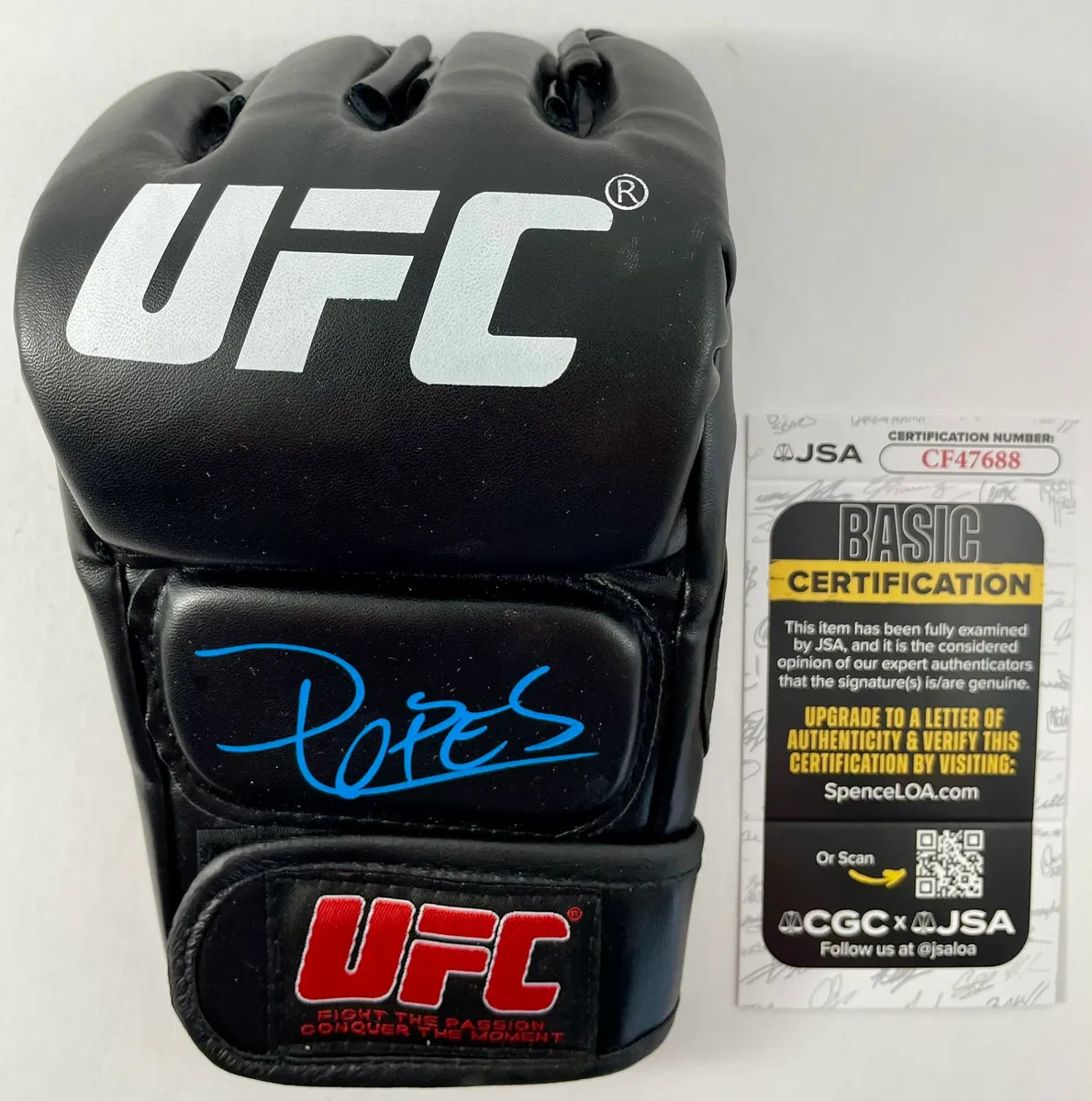 UFC Diego Lopes Signed Black MMA Fight Glove Authentic Autograph JSA COA