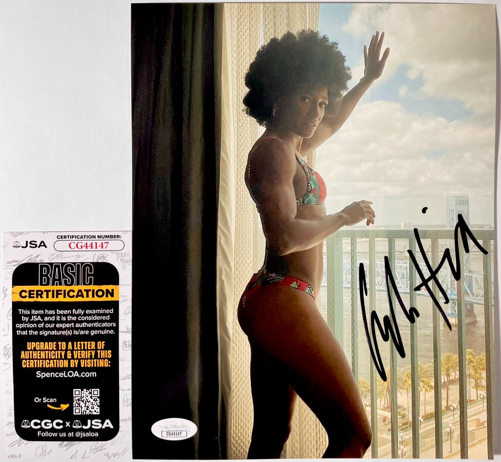 UFC MMA Fighter Angela Hill Signed 8x10 Photo Authentic Autograph JSA COA