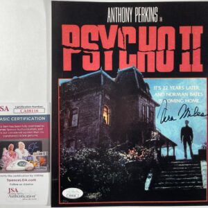 Vera Miles Signed Anthony Perkin's Psycho II 8x10 Mini Movie Poster JSA COA