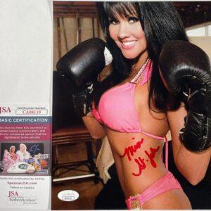 WBC Mia St. John Signed 8x10 Photo E Autograph Playboy Boxing JSA COA