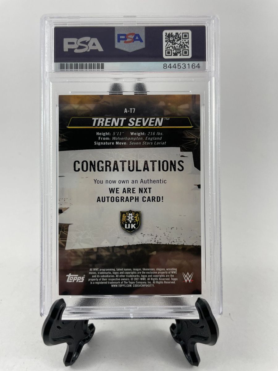 WWE 2021 Topps We Are NXT Trent Seven Autograph #'d Card Signed PSA DNA - Image 2