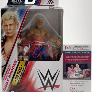 WWE American Nightmare Cody Rhodes Signed Mattel Elite Picks Figure A JSA COA