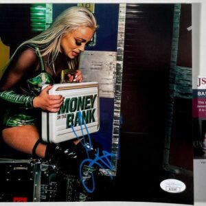 WWE Liv Morgan Signed Money In The Bank MITB 8x10 Photo R Autograph JSA COA