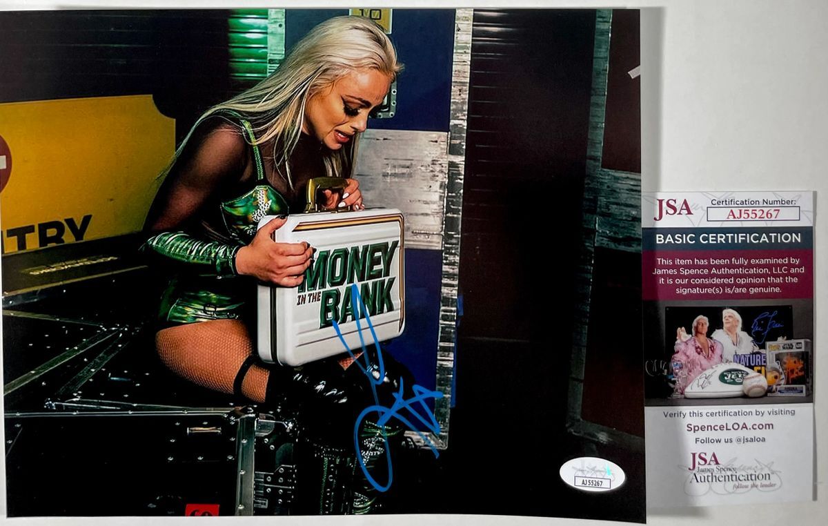 WWE Liv Morgan Signed Money In The Bank MITB 8x10 Photo R Autograph JSA COA