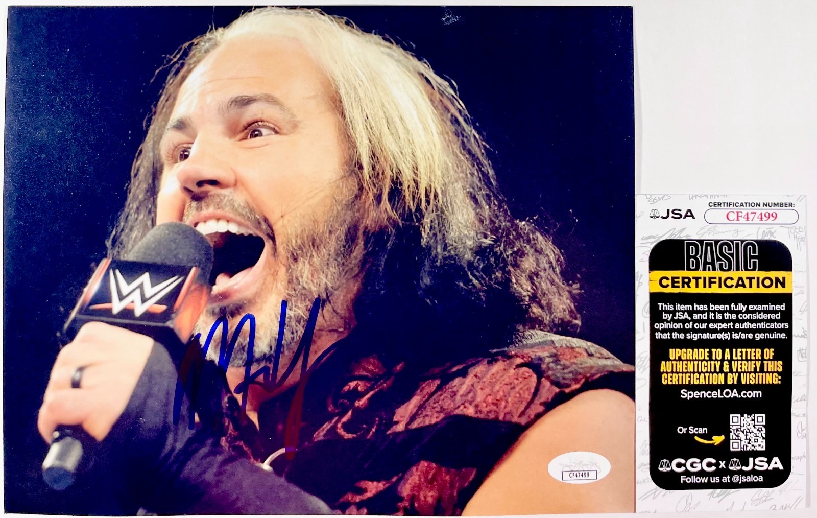 WWE Matt Hardy Signed 8x10 Photo Authentic Autograph AEW TNA Wrestling JSA COA