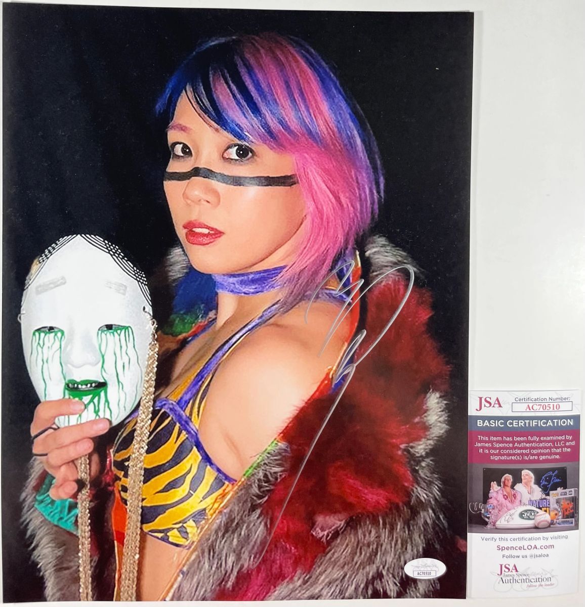 WWE NXT Asuka Signed 11x14 Photo B Autograph WrestleMania JSA COA