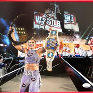 WWE NXT Bianca Belair Signed11x14 Photo Autograph WrestleMania JSA COA