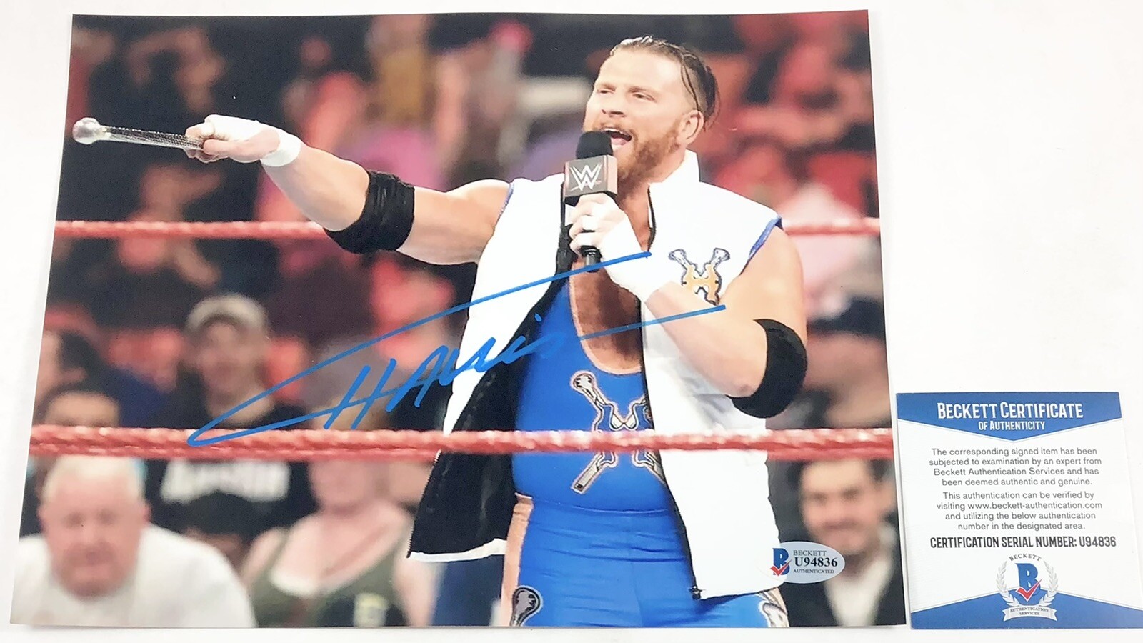 WWE NXT Curt Hawkins Signed 8x10 Photo Autograph Brian Myers TNA IMPACT BAS COA