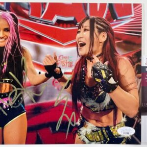 WWE NXT Dakota Kai & Iyo Sky Signed Damage Control 8x10 Photo A Auto JSA COA