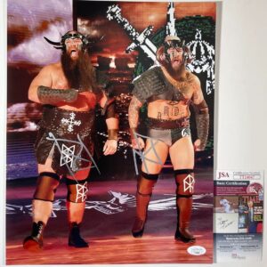 WWE NXT Erik & Ivar Signed Viking Raiders 11x14 Photo A Autograph JSA COA