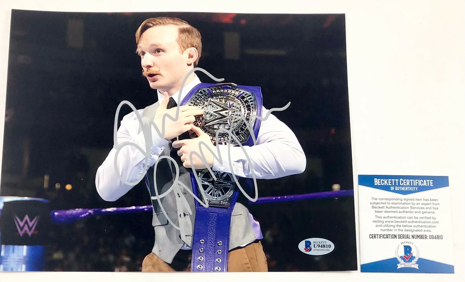 WWE NXT Gentleman Jack Gallagher Signed 8X10 Photo Autograph 205 Live BAS COA