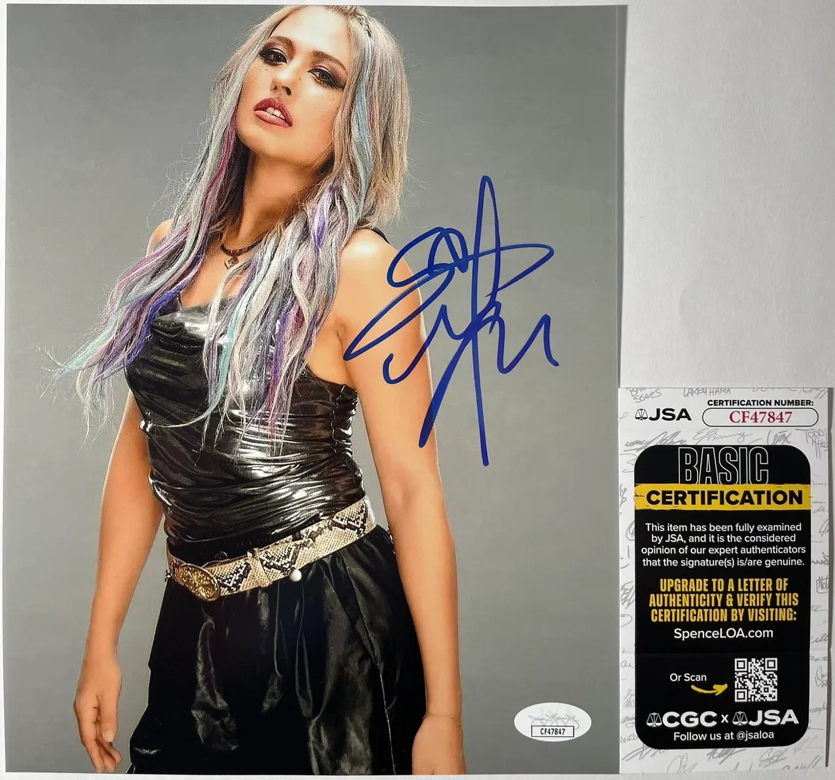 WWE NXT Giulia Signed 8x10 Photo D Authentic Autograph WrestleMania JSA COA