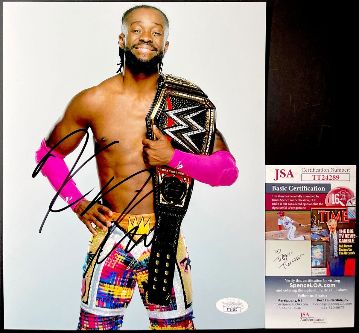 WWE NXT Kofi Kingston Signed Championship Belt 8x10 Photo G New Day JSA COA