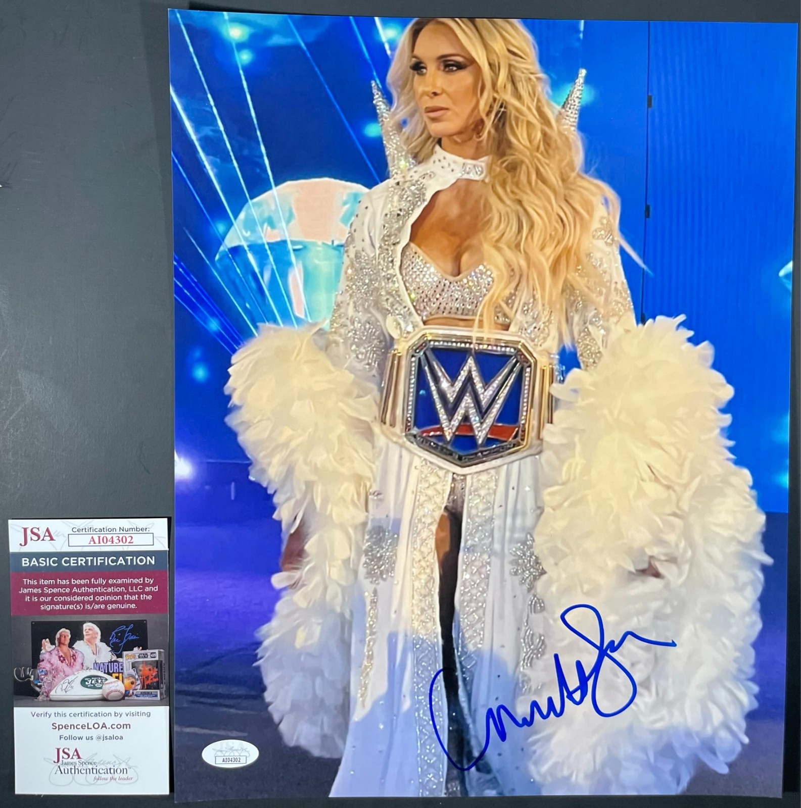 WWE NXT The Queen Charlotte Flair Signed 11x14 Photo Authentic Autograph JSA COA