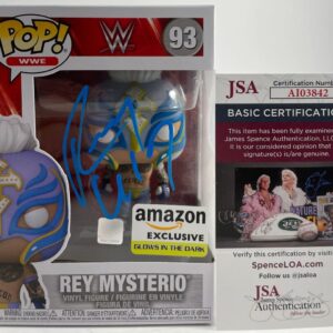 WWE Rey Mysterio Signed Exclusive GITD Funko POP #93 B Autograph JSA COA